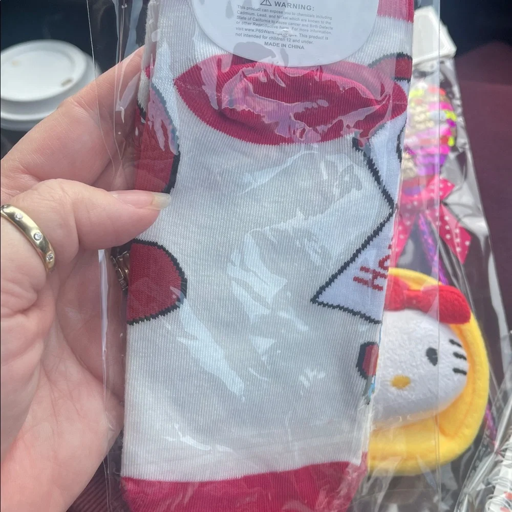 Hello Kitty and My Melody Accessories Set bundle of 6 croc charms socks pen nwt
